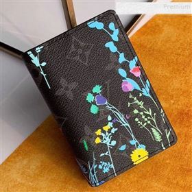 Louis Vuitton Mens Flora Print Monogram Canvas Pocket Organizer Wallet M61696 2019 (KIKI-9120427)