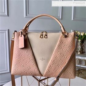 Louis Vuitton V Tote MM Embossed Monogram Leather M44422 Pink 2019 (KIKI-9120701)