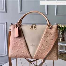 Louis Vuitton V Tote MM Embossed Monogram Leather M44422 Pink 2019 (KIKI-9120701)