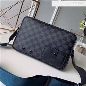 Louis Vuitton Mens Alpha Messenger Bag Damier Graphite Canvas N40188 2019 (KIKI-9121007)