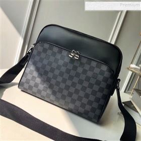 Louis Vuitton Mens Dayton Reporter MM Shoulder Bag Damier Graphite Canvas N41409 2019 (KIKI-9121009)