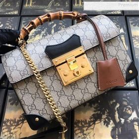 Gucci Padlock GG Small Bamboo Shoulder Bag ‎603221 Beige 2019 (DLH-9121012)