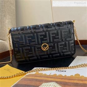 Fendi FF Wallet on Chian WOC with Pouches/Mini Bag Black 2019 (AFEI-9121057)