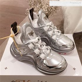 Louis Vuitton LV Archlight V Signature Metallic Sneaker All Silver 2020 (KL-9121232)