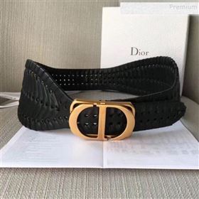 Dior Perforated Calfskin Corset Belt with CD Buckle Black 2019 (SJ-9121243)