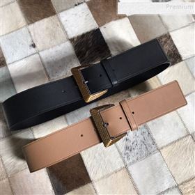 Bottega Veneta Leather Belt 50mm with Vintage Framed Buckle 2019 (MS-9121121)