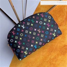 Louis Vuitton Colored Monogram Canvas Cosmetic Bag M47354 Black (KIKI-9121329)