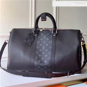 Louis Vuitton Keepall 50 Bandoulière Travel Bag M53764 Black 2019 (KIKI-9121404)