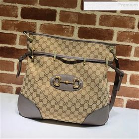 Gucci 1955 Horsebit GG Canvas Messenger Bag ‎602089 Beige 2019 (DLH-9121923)