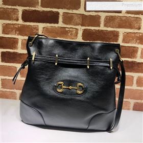 Gucci 1955 Horsebit Leather Messenger Bag ‎602089 Black 2019 (DLH-9121924)