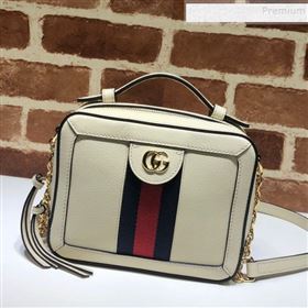 Gucci Ophidia Leather Mini Shoulder Bag 602576 White 2020 (DLH-9121926)