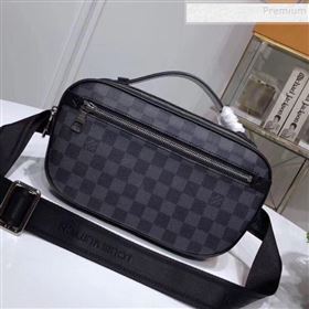 Louis Vuitton Mens Ambler Damier Graphite Canvas Belt Bag N41289 2019 (KIKI-9121737)