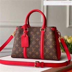 Louis Vuitton Monogram Canvas Soufflot BB Open Top Handle Bag M44815 Red 2019 (KIKI-9121744)