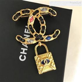 Chanel Leather Chain CC Lock Brooch AB3085 2019 (YF-9122051)