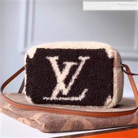 Louis Vuitton Teddy LV Monogram Wool Camera Bag M68599 Brown/White 2019 (KI-9122108)