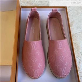 Louis Vuitton Starboard Monogram Demin Flat Espadrilles Pink 2019   (HB-9122015)