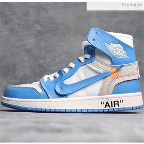 Off-White X AIR JORDAN AJ1 Sneaker Blue 2020(For Women and Men) (GD1038-20031611)