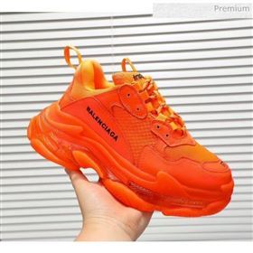 Balenciaga Triple S Clear Outsole Sneakers Orange 2019 (HZ-0031702)