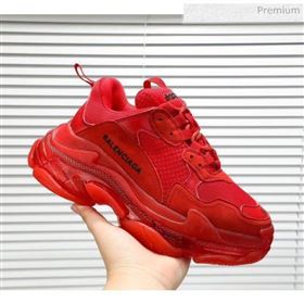 Balenciaga Triple S Clear Outsole Sneakers Red 2019 (HZ-0031701)