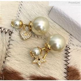 Dior Tribales Short Earrings With Crystal Lock and Star 2020 (YF-20032106)