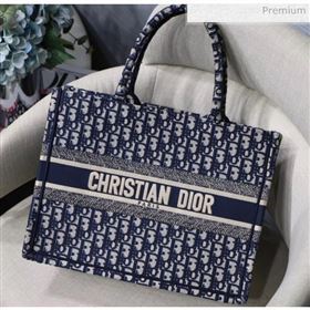 Dior Small Book Tote Embroidered Dior Oblique Canvas Blue 2019 (XXG-20031920)