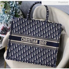 Dior Large Book Tote Embroidered Dior Oblique Canvas Blue 2019 (XXG-20031919)