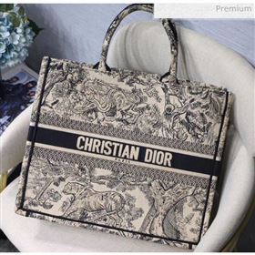 Dior Large Book Tote Bag in Tiger Embroidered Canvas 2019 (XXG-20031917)