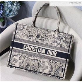 Dior Small Book Tote Bag in Tiger Embroidered Canvas 2019 (XXG-20031918)
