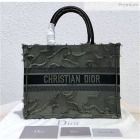 Dior Small Book Tote Camouflage Embroidered Canvas Bag Geen 2019 (XXG-20031927)