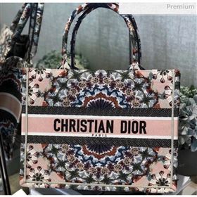 Dior Small Book Tote Bag in Houndstooth Embroidered Canvas 2019 (XXG-20031916)