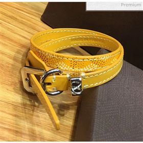 Goyard Edmond Leather Strap Bracelet Yellow 2020 (TS-20032049)