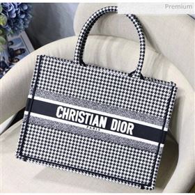 Dior Small Book Tote Bag in Houndstooth Embroidered Canvas 2019 (XXG-20031914)