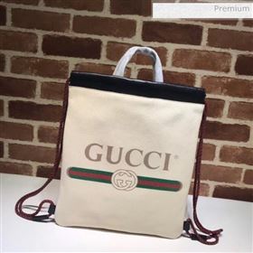 Gucci Coco Capitán Logo Backpack White 494053 (DLH-20032326)