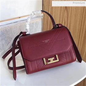 Givenchy Calfskin Leather Mini Eden Bag Burgundy 2019 (YZ-20032413)