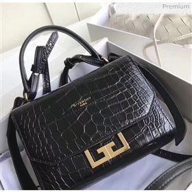 Givenchy Mini Eden Bag in Crocodile Pattern Calfskin Leather Black 2019 (YZ-20032416)