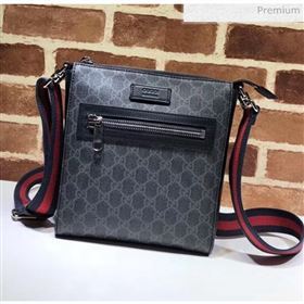 Gucci GG Supreme Samll Messenger Bag With Zipper 523599 Black (DLH-20032318)