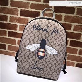 Gucci Bee Print GG Supreme Backpack 419584 (DLH-20032329)