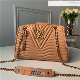 Louis Vuitton Calfskin New Wave Chain Tote Bag M53900 Apricot 2018 (K-20032512)