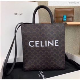 Celine Triomphe Canvas Small Cabas Tote Bag Black 2019 (JQE-20032807)