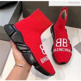 Balenciaga BB Knit Sock Speed Trainer Sneaker Red 2020 (MD-20033004)