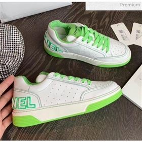 Chanel Multicolor Calfskin Leather Sneaker White/Green 2020 (MD-20032624)