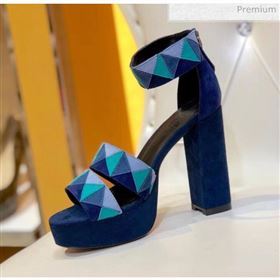 Hermes Suede Aretha Sandal Blue 2020 (SY-20040142)