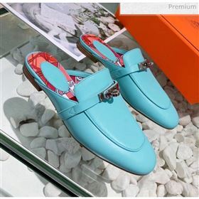 Hermes Calfskin Oz Mules Blue 2020 (MD-20033139)