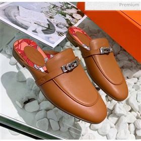 Hermes Calfskin Oz Mules Brown 2020 (MD-20033142)