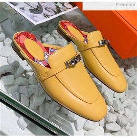 Hermes Calfskin Oz Mules Yellow 2020 (MD-20033144)