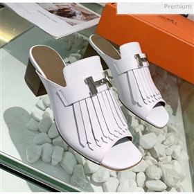 Hermes Alma Sandal With Fringe White 2020 (MD-20033146)