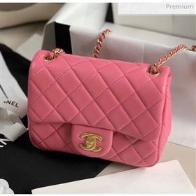 Chanel Lambskin &amp; Gold-Tone Metal Flap Bag AS1786 Pink 2020 (JY-20040306)