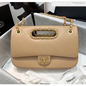 Chanel Gold-Tone Metal Chain Small Flap Bag AS1466 Apricot 2020 (JY-20040315)