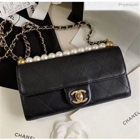 Chanel Clutch Bag with Chain And Imitation Pearls AP1001 Black 2020 (JY-20040302)