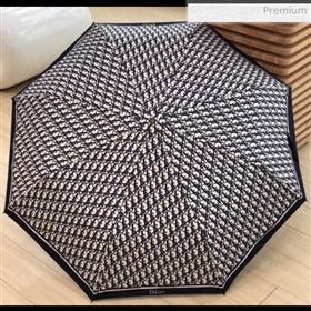 Dior logo pattern umbrella for sun &amp; rain navy blue (XA-873576)